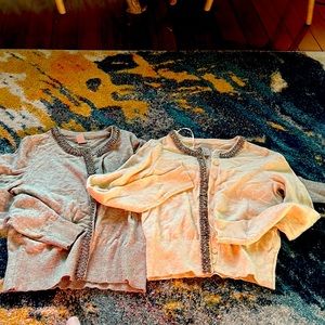 Gray & beige (2) cardigans